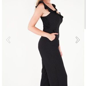 NWT Voodoo Vixen Alexis Polka Dot Ruffle Jumpsuit